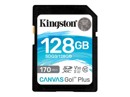 Kingston 128GB - SDXC Canvas Go Plus 170R C10 UHS-I U3 V30